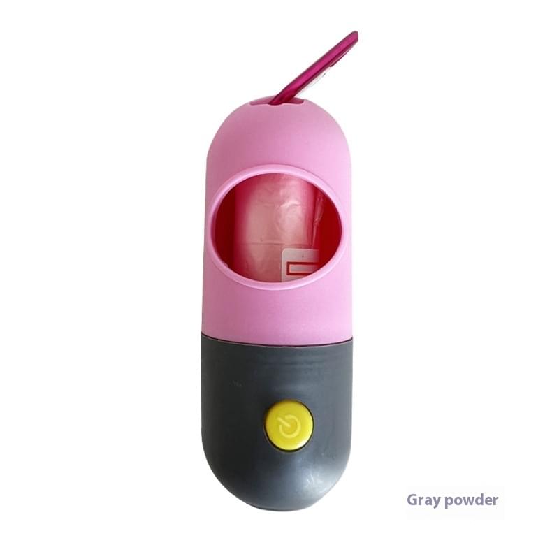LED Dog Waste Bag Dispenser with Flashlight & Bag Roll