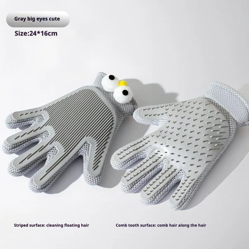2-in-1 Double-Sided Pet Grooming Glove for Cats & Dogs