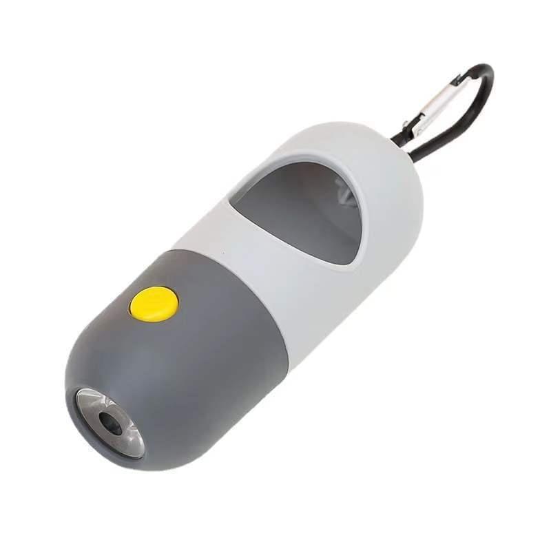 LED Dog Waste Bag Dispenser with Flashlight & Bag Roll