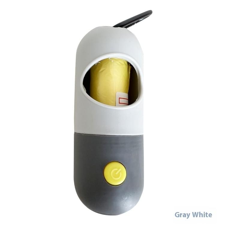 LED Dog Waste Bag Dispenser with Flashlight & Bag Roll