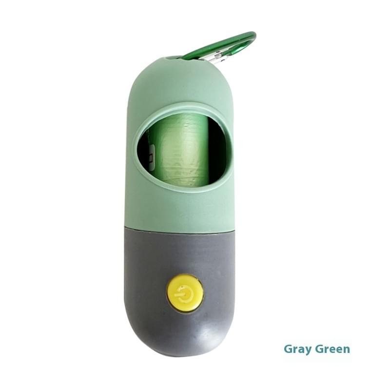 LED Dog Waste Bag Dispenser with Flashlight & Bag Roll